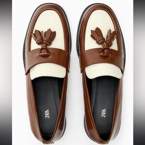 Zara limited edition two tone spectator loafers